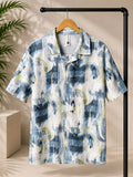 Blue Abstract Textured Shirt