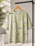 Sage Green Nature Print T-Shirt