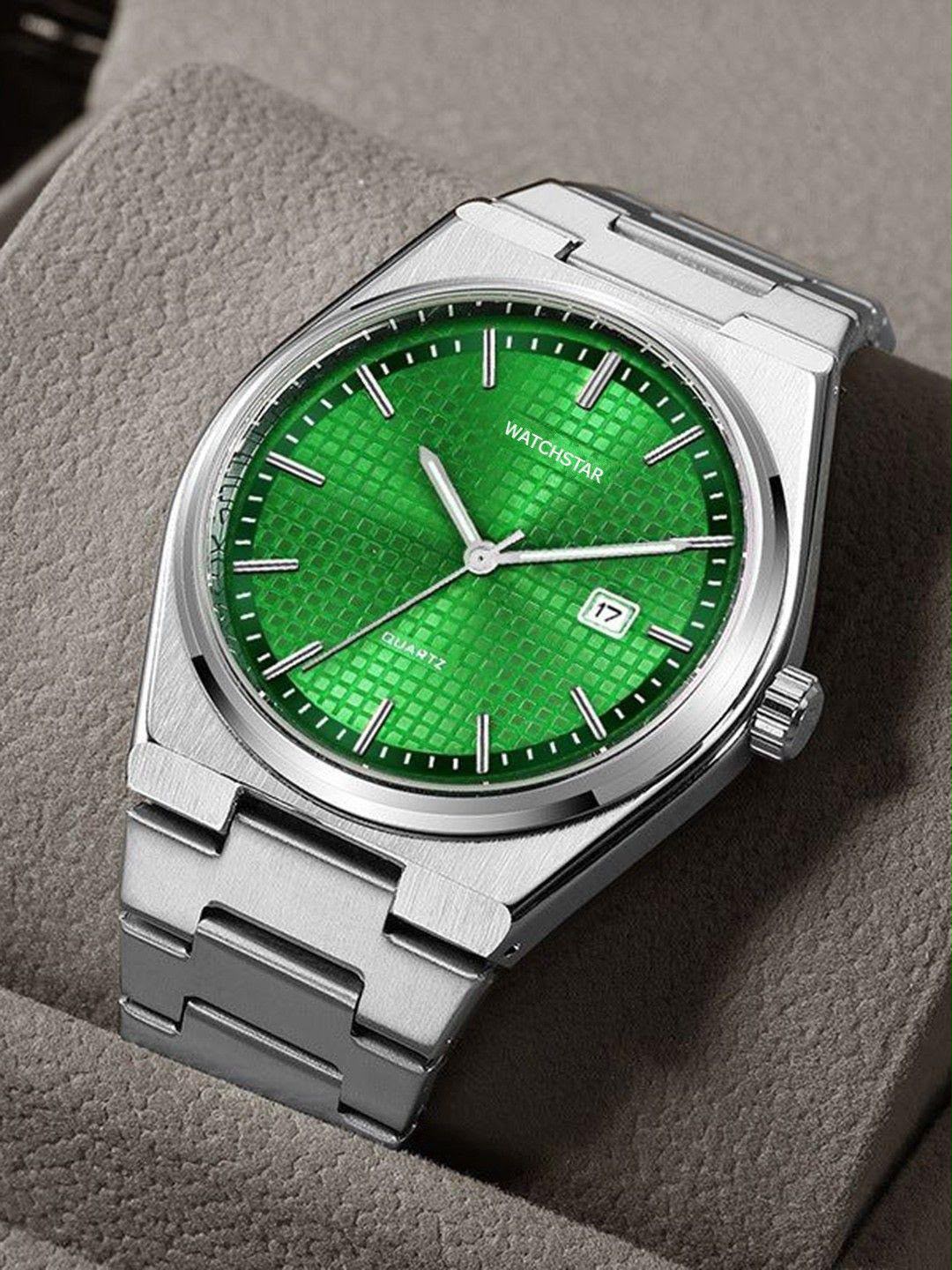 Luxury Green Dial Stainless Steel Watch