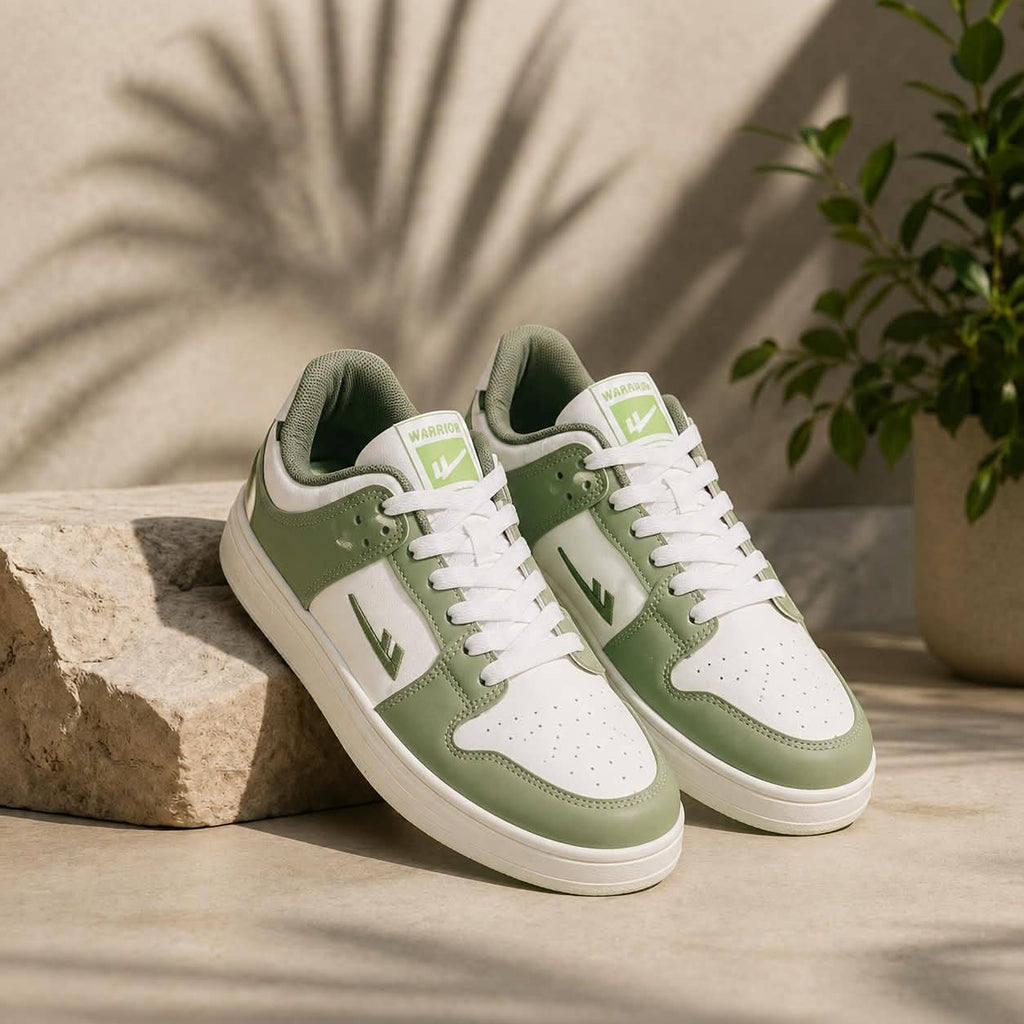 Green & White Classic Casual Sneakers