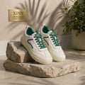XINY Heritage Green & White Casual Sneakers
